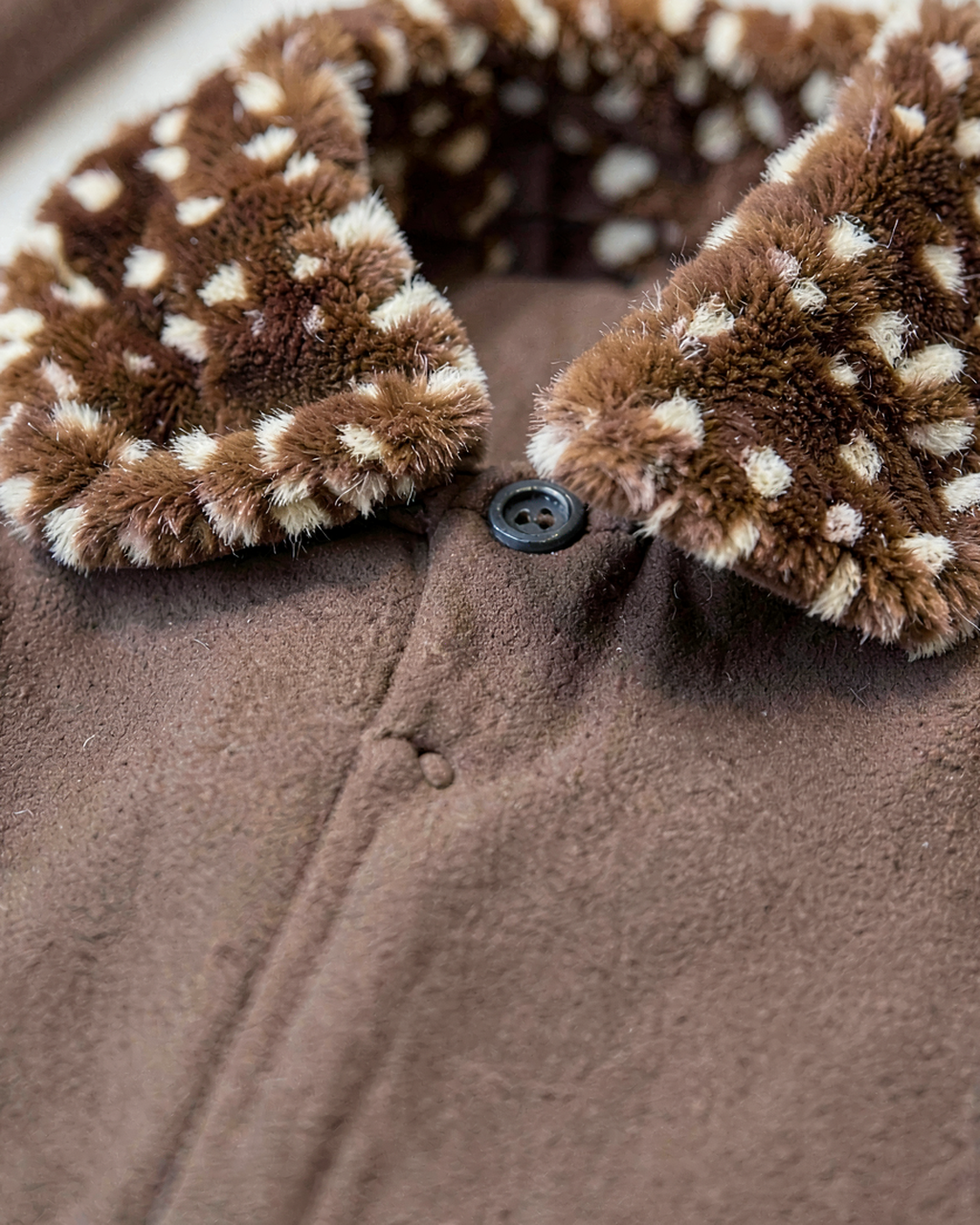 Fawn-Print Collar Jacket, Brown, detail