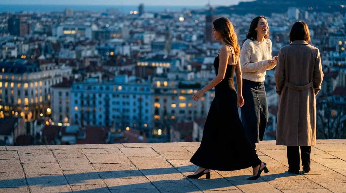 Four outfits, put together piece by piece. Tap anything to shop it.