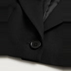 Cropped Blazer, Black, detail