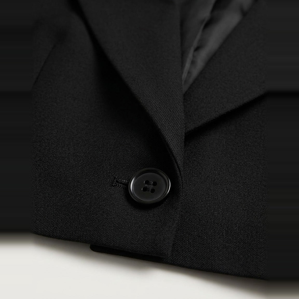 Cropped Blazer, Black, detail