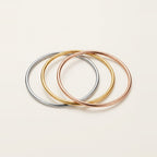 Essential Bangle Set, three pieces in Metallic tones