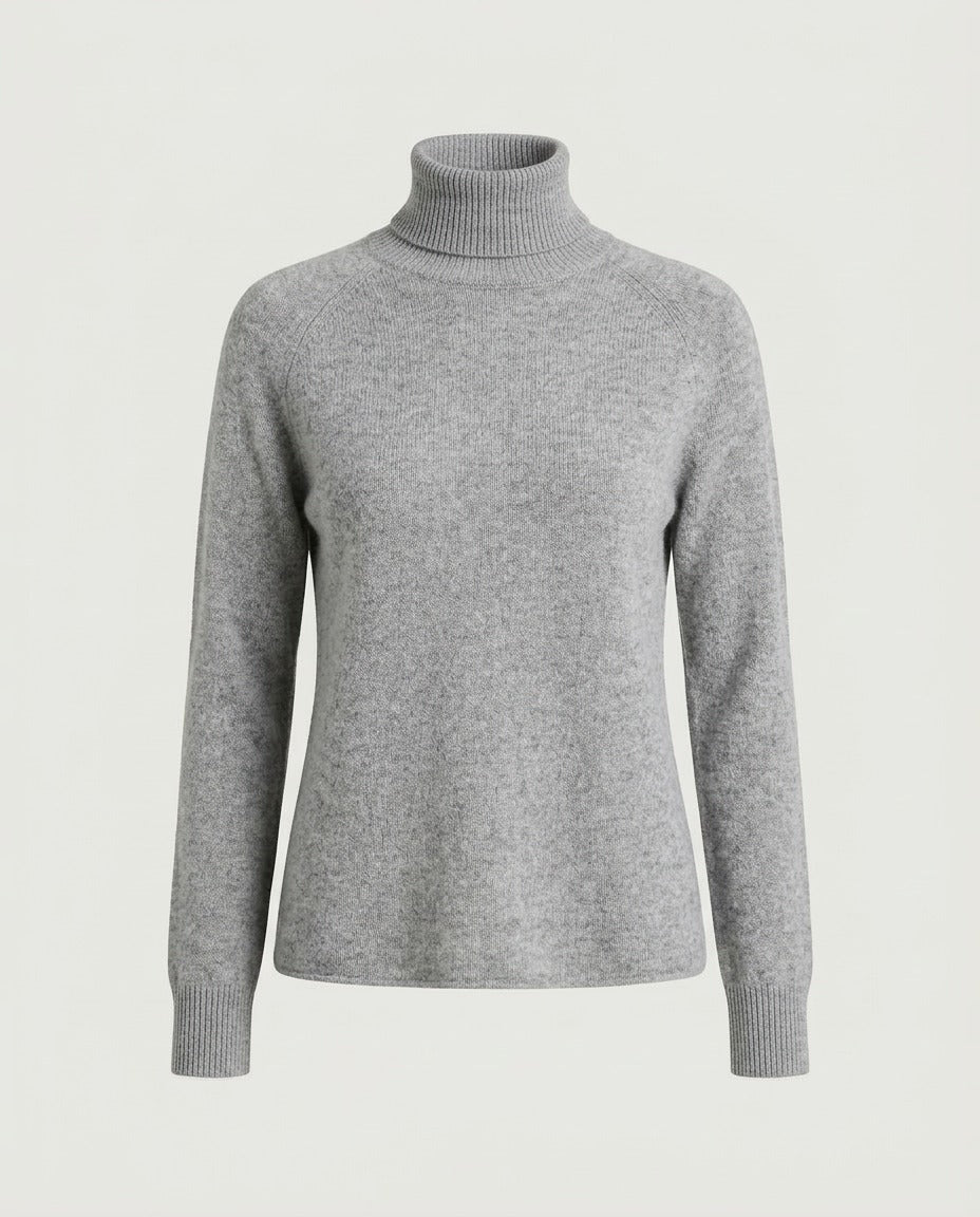 Essential Turtleneck, Grey, front