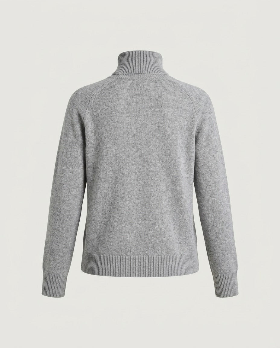 Essential Turtleneck, Grey, back