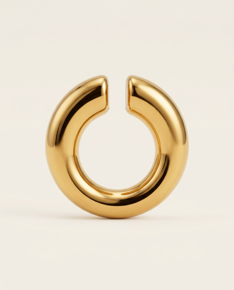 Sculpted Ear Cuff in Gold, product view