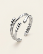 Fluid Cuff Bracelet in Silver, product view