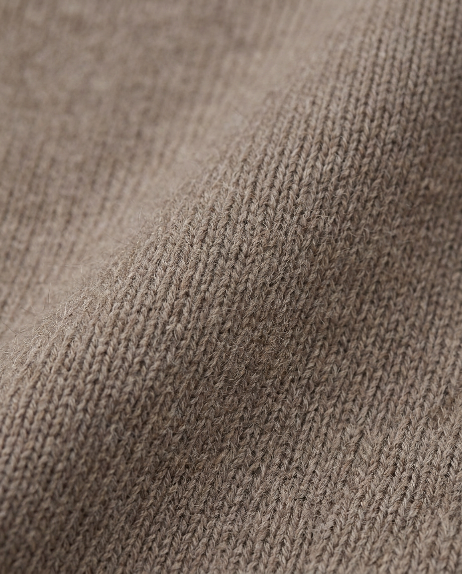 Classic Fine-Knit Mock Neck, Taupe, fabric