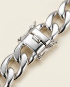 Macro close-up of the smooth, reflective surface in Silver.