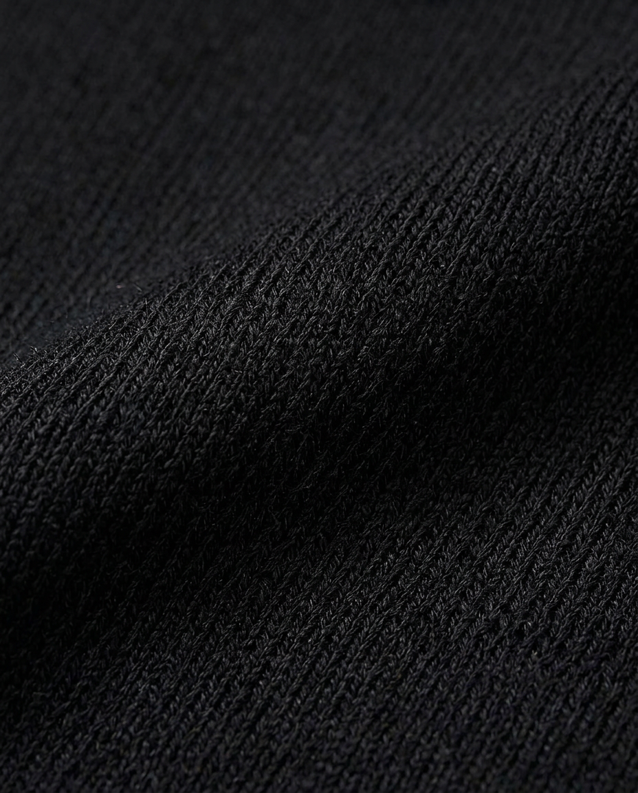 Fine Knit Mock Neck, Black, photo