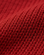 Fine Knit Cardigan in Red, fine knit stitch close-up
