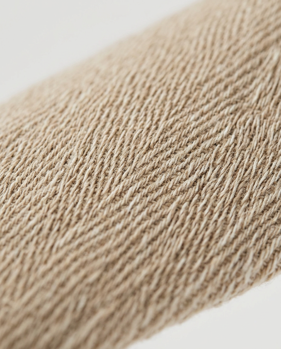 Oversized Trench Coat in Taupe, woven twill texture close-up
