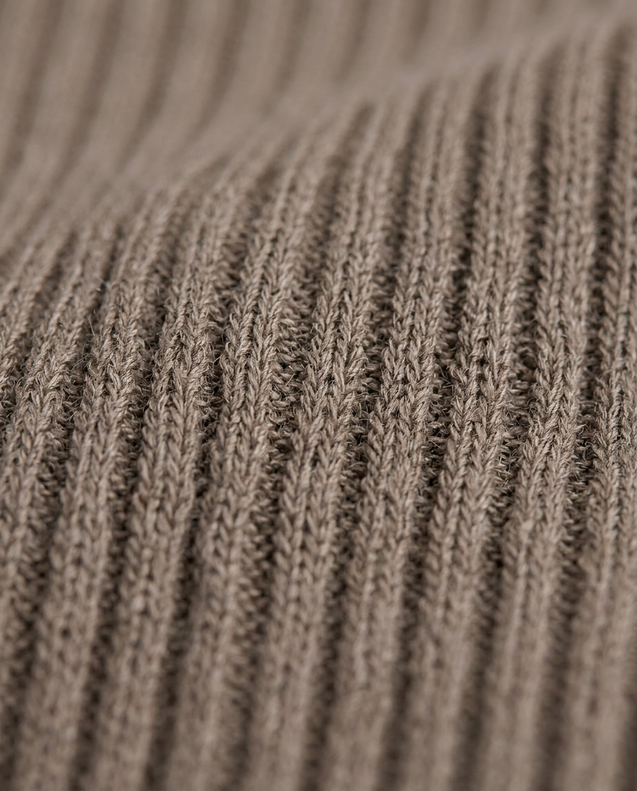 Ribbed Tank Maxi Dress in Mocha, chunky vertical rib knit close-up