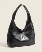 Soft Slouchy Hobo Bag, Black, front