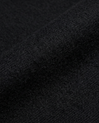 Structured Wide Sleeve Zip Jacket in Black, dense brushed fabric surface close-up