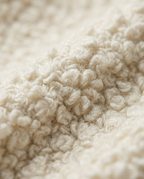 Structured Textured Jacket in Cream, looped bouclé texture close-up