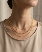 Detail of the three chain links in Gold.