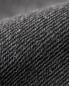 Carpenter Jeans in Black, faded charcoal woven texture close-up