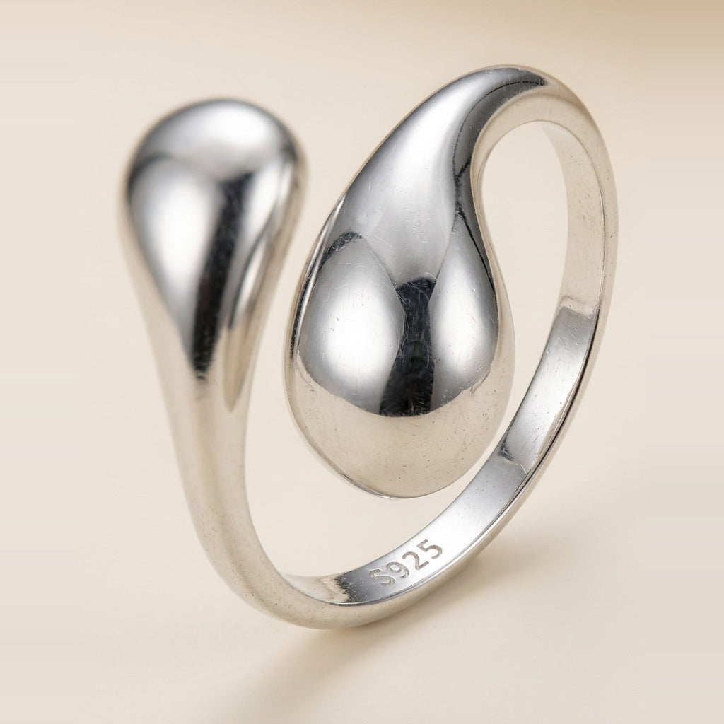 Macro close-up of the smooth metal surface in Silver