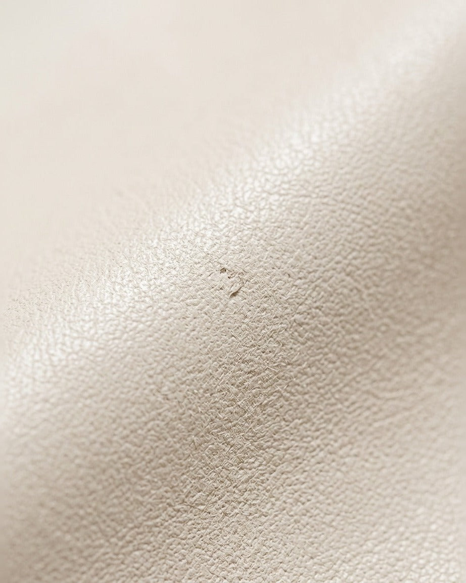 Balloon Blouson in Beige, soft grained surface close-up
